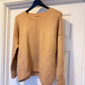 Topshop Warm Tan Crew Neck Sweater
